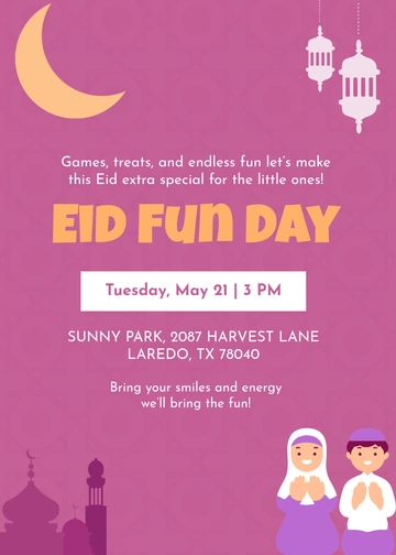 Eid Invitation for Kids Template - Edit Online & Download
