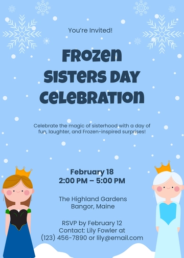 Frozen Sisters Day Invitation Template - Edit Online & Download