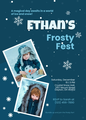 Personalized Frozen Photo Invitation Template - Edit Online & Download