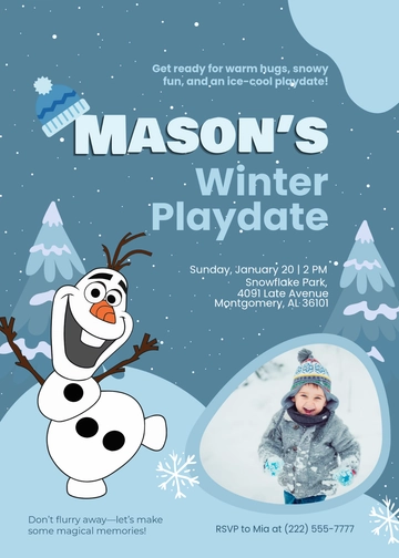 Frozen Olaf Invitation Template - Edit Online & Download