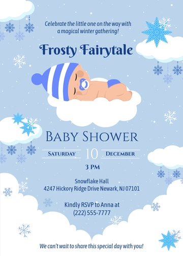 Frozen Baby Shower Invitation Template - Edit Online & Download