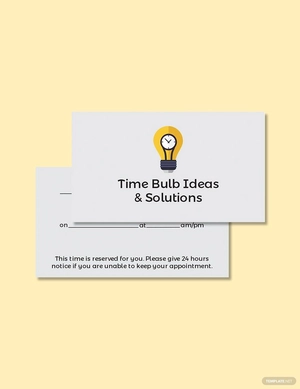 Blank Appointment Card Template