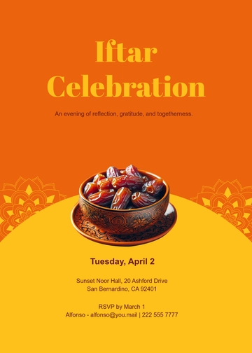 Blank Islamic Iftar Invitation Template - Edit Online & Download