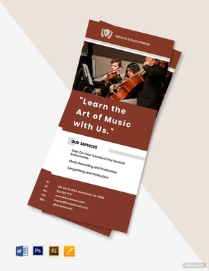 Music School Rack Card Template