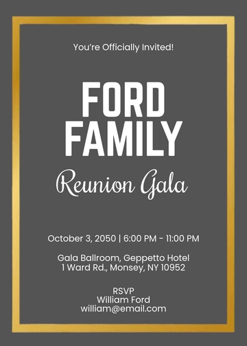 Formal Family Invitation Template - Edit Online & Download