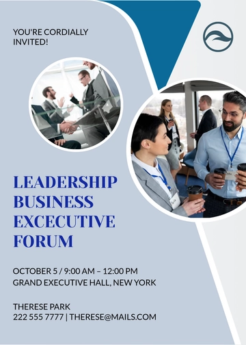 Executive Forum Invitation Template - Edit Online & Download