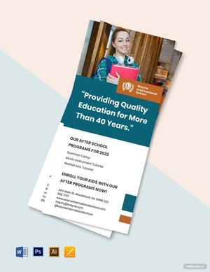 After School Rack Card Template