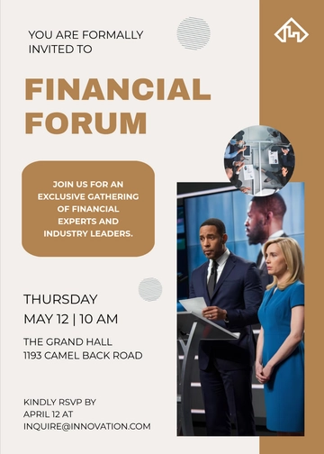 Financial Forum RSVP Invitation Template - Edit Online & Download
