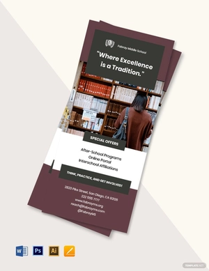 Middle School Rack Card Template