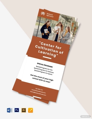 High School Rack Card Template