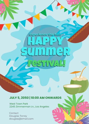 Happy Festival Invitation Template - Edit Online & Download
