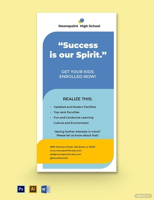 Back To School Rack Card Template