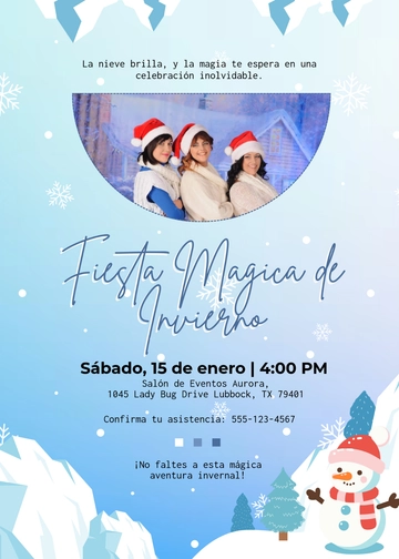 Frozen Invitation Template in Spanish - Edit Online & Download