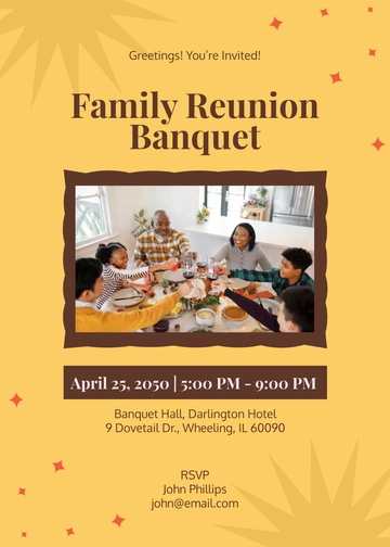 Creative Family Banquet Invitation Template - Edit Online & Download