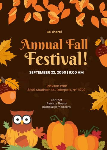 Fall Festival Invitation Template - Edit Online & Download