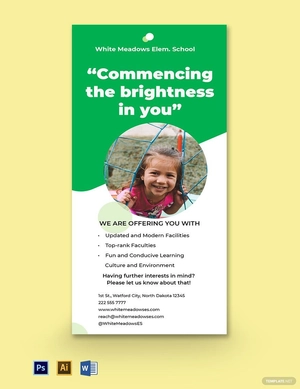 Elementary School Rack Card Template