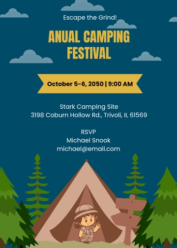 Camping Festival Invitation Template - Edit Online & Download