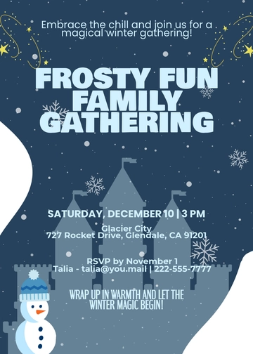 Magical Frozen Invitation Design Template - Edit Online & Download