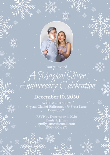 Silver Frozen Invitation Template - Edit Online & Download