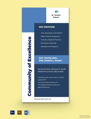 Sample School Rack Card Template