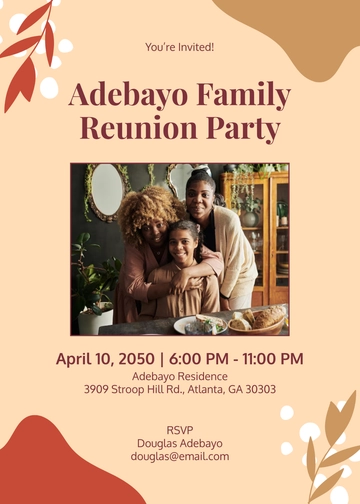 African-American Family Invitation Template - Edit Online & Download