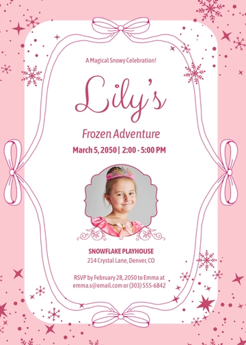 Simple Frozen Adventure Invitation Template - Edit Online & Download