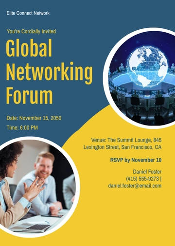 Networking Forum Invitation Template - Edit Online & Download