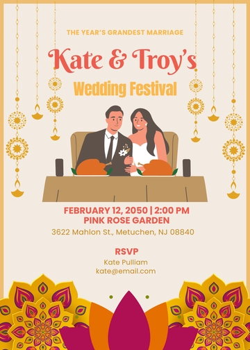 Wedding Festival Invitation Template - Edit Online & Download