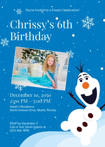 Disney Frozen Invitation Template - Edit Online & Download