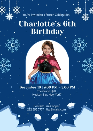 Frozen Princess Anna Invitation Template - Edit Online & Download