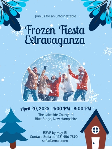 Creative Frozen Fiesta Invitation Template - Edit Online & Download