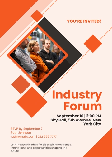 Professional Industry Forum Invitation Template - Edit Online & Download