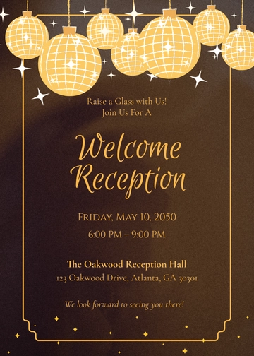 Welcome Reception Invitation Template - Edit Online & Download