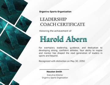 Leadership Coach Certificate Template - Edit Online & Download