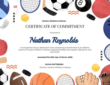 Athletic Coach Certificate Template - Download | Template.net