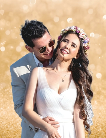 Gold Wedding Picture Template - Edit Online