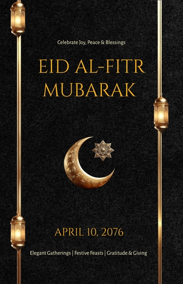 Premium Eid Al-Fitr Poster Template - Edit Online & Download