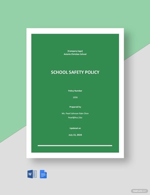 School Safety Policy Template