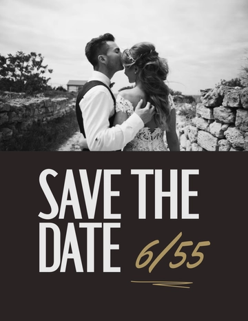 Free Save-The-Date Picture Template to Edit Online