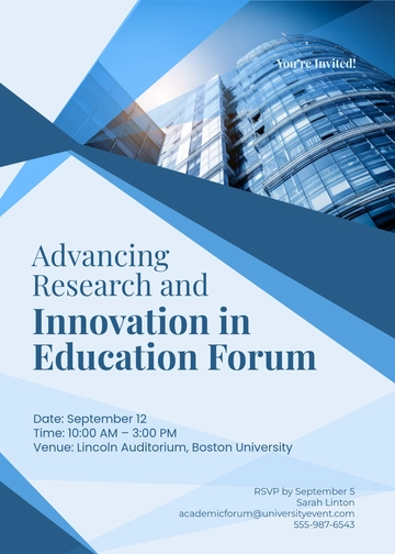 Aesthetic Academic Forum Invitation Template - Edit Online & Download