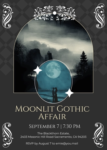 Gothic Twilight Invitation Template - Edit Online & Download