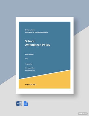 School Attendance Policy Template