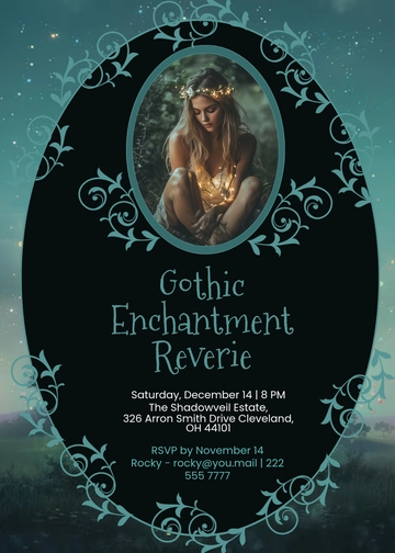 Enchanting Gothic Invitation Design Template - Edit Online & Download