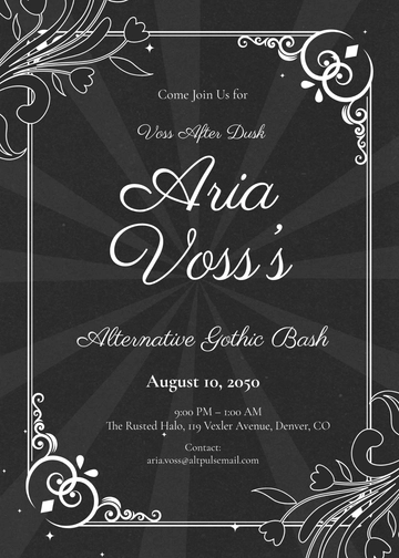 Alternative Gothic Invitation Template - Edit Online & Download