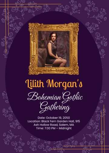 Bohemian Gothic Invitation Template - Edit Online & Download