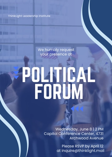 Political Forum Invitation Template - Edit Online & Download