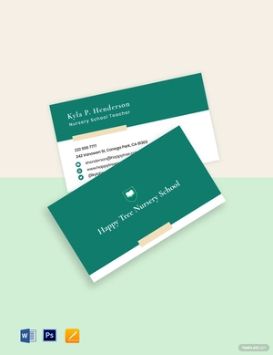 Nursery School Business Card Template