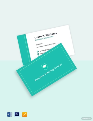Tutor Business Card Template