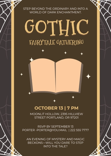 Gothic Fairytale Invitation Template - Edit Online & Download