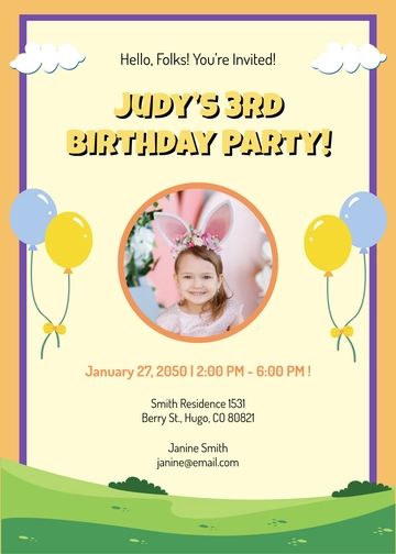 Looney Tunes Girl Birthday Invitation Template - Edit Online & Download